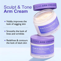Cureluxe Sculpt & Tone Arm Cream,Firming Cream for Loose Skin,Skin Tightening Cream Body,Skin Firming Body Cream for Arm,Leg,Belly,Body Firming Cre-am for The Look Of Crepey Texture On Arms,Smooth & Nourish