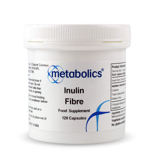 Metabolics Inulin Fibre- from Chicory Root, Vegetable Capsules with No Added Ingredients