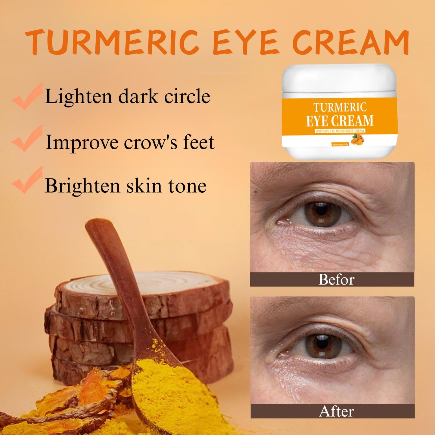 IZBEAUVO Turmeric Skincare Set,Face Skin Care Sets include Turmeric Soap Bar,Face cream,Eye cream,Neck cream,Anti-Aging Skin Care Set,Moisturizing,Acne Dark Spot Remover,Moisturizing Erase Fine Lines,Firming