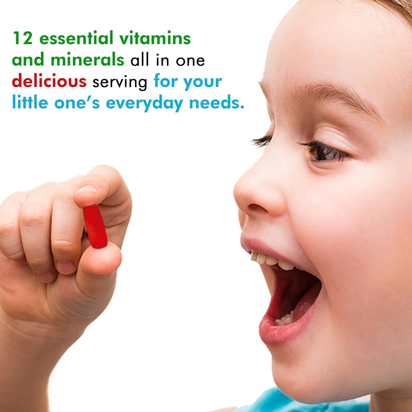 OMG! Kids Multivitamins + Immune Support Complete Gummies - Scrumptious Strawberry Flavour by OhMyGummie 12 Vitamins & Minerals (A, C, D, E, B5, B6, B9, B12, Zinc) 2 Month Supply, 1