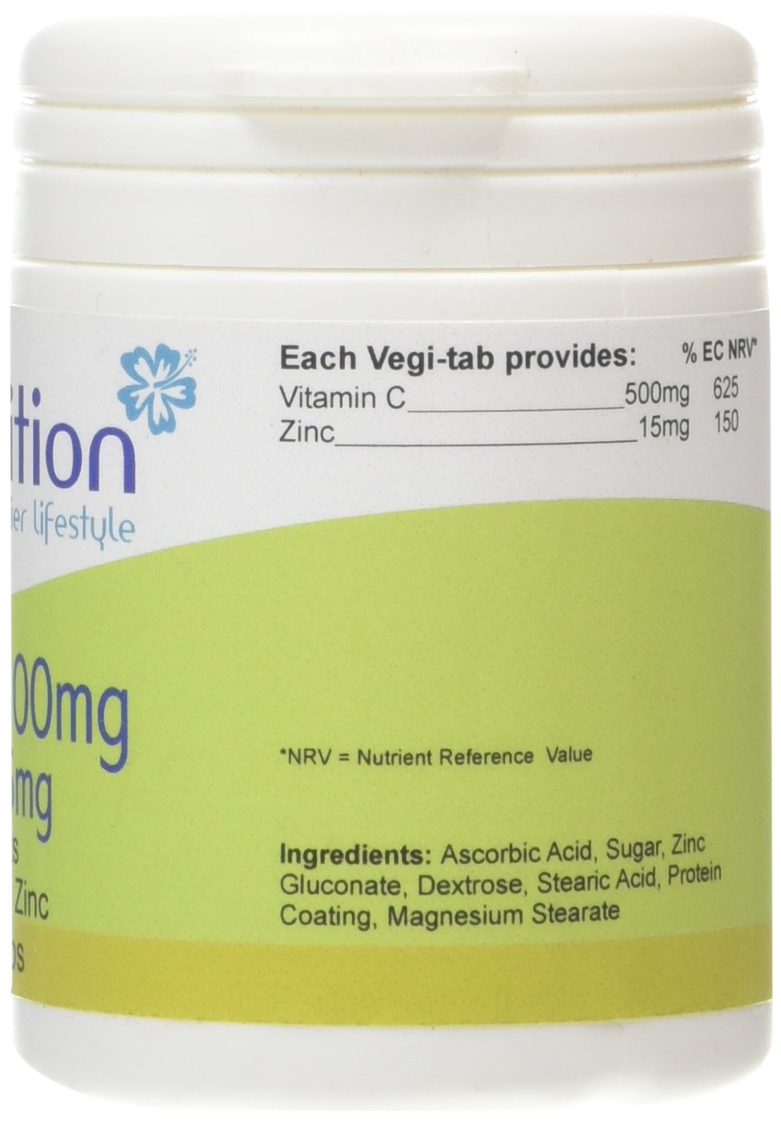 Bio Nutrition Vitamin C 500mg + Zinc 15mg : Antioxidant and Immune Vitamin and Mineral Supplement : 60 vegi-tabs