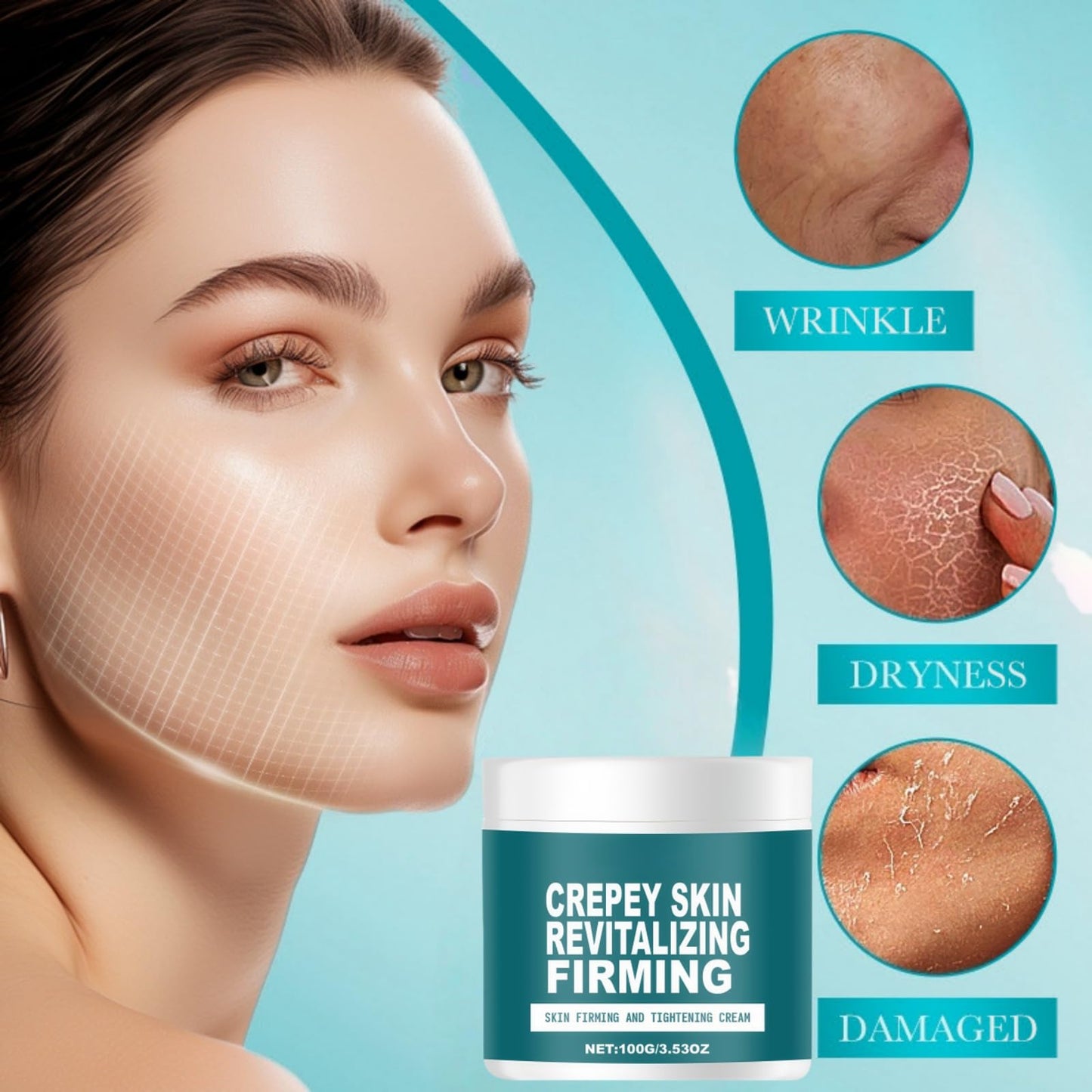 CUOFOL Crepey Sk/in Rep/air Treatment,Anti Aging Collagen Cream,Face Tightening Cream,Crepey Sk/in Rep/air Neck Cr/eam,Skin Tightening Cr/eam Body,Treatment for Cr/epey Skin,Tighten Cre/am for Cre/pey Skin