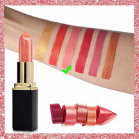 GEEWHILE Lipstick, Glitter Metallic Lipstick, Shimmer Non-Stick Cup Pink Lipstick, Long Lasting, Waterproof Hydrating Lip Stick Lip Gloss, Not Fade Non Drying Lipstick for Girls Women