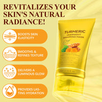 Uocasi Turmeric Collagen Overnight Wrapping Mask,Kojic Acid Turmeric Night Wrapping Peel Off Mask -Gentle On The Skin,Brighten Skin,Moisturizing,Nourishes Dull,Uneven Skin,Firming Skin For Glowing Skin -75ML