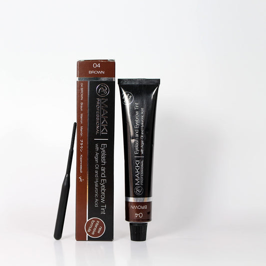 04 Brown Makki Professional Intensive Eye lash and eyebrow tint dye with argan oil & hualuronic acid 22ml