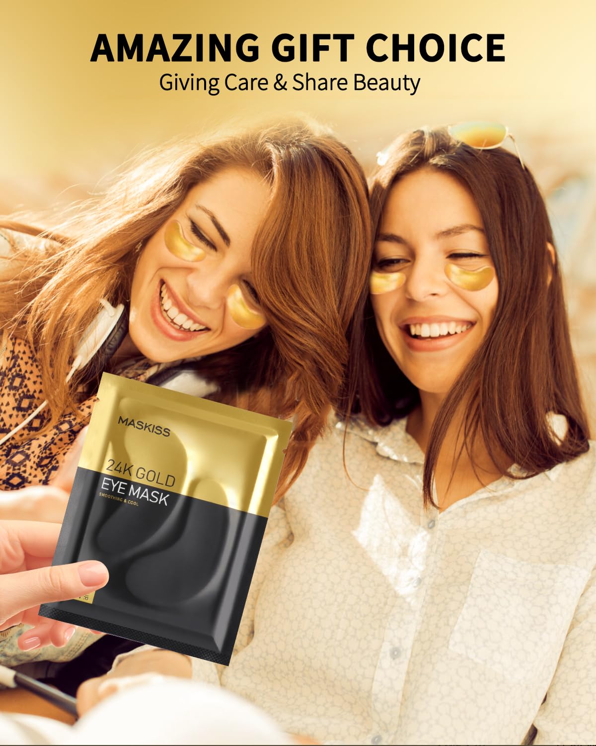 Under Eye Patches (24 Pairs) - 24K Gold Eye Masks Skincare Enriched with Abundant Collagen, hyaluronic acid, anti-aging self care eye gel pads for puffy eyes, dark circles and eye bags,wrinkle patches