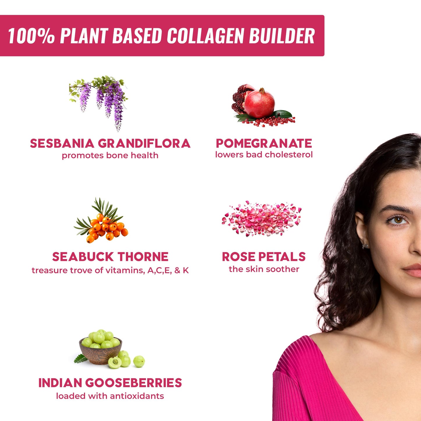 BIOVITALIA ORGANICS Biovitalia Plant Based Collagen Builder Capsule with Biotin & Vitamin C | Dietary Supplement for Men & Women | Promotes Glowing & Youthful Skin | Supports Joints & Bones - 60 Vegan Capsules