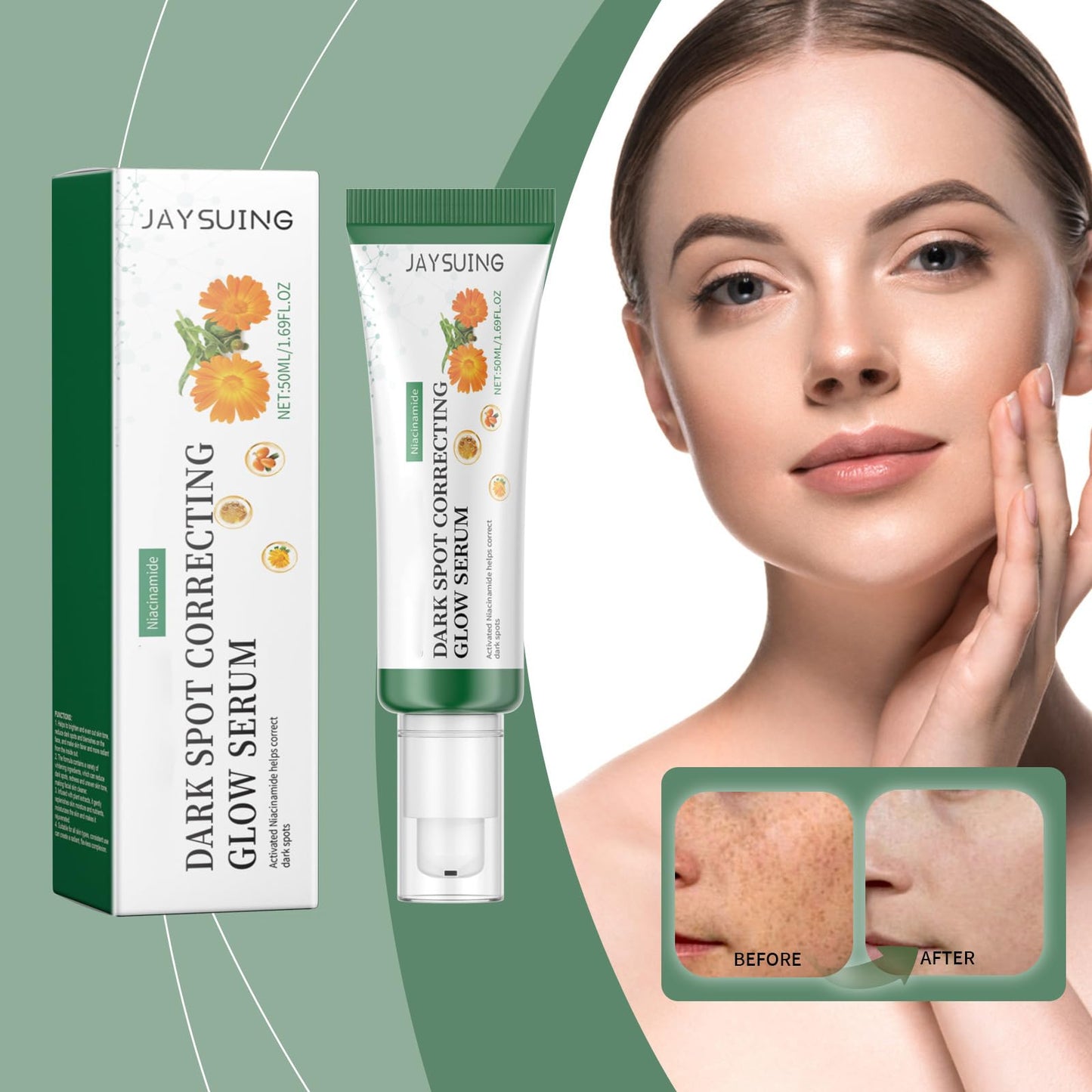 Spots Removal Serum, Niacinamide Serum for Face, Dark Spot Correcting Glow Serum