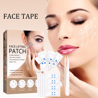 120PCS Face Tape Lift,Invisible Hiding Face Lifting Tape,Facelift Tape for Face Invisible,Neck Tape,Anti-Wrinkle Patches,for Double Chin Neck and Facial Wrinkles,with 1 Pair of White Tweezers