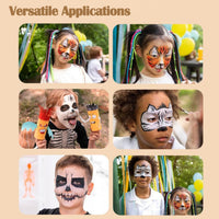 Generic 8 Colors Neon face paint – UV glow in the dark face paint palette – quick-dry and easy to remove – vibrant body and eyeliner colours for parties and festivals