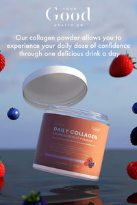 Your Good Health Co. – Your Beauty Premium Collagen Powder, Mixed Berry | 150g | 4,000mg Bovine Peptides | Vitamin C, Biotin – Supports Hair, Skin and Nails | 30 Day Supply