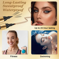 BoloShine Eyebrow Pen & Eyeliner Pencil 2 in 1, Microblading Eyebrow Pen with 4 Fork Tip, Long-lasting Waterproof Smudgeproof Eyebrow Pen for Natural Looking Defined Eyebrows (Light Brown)