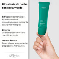 skinChemists Green Caviar Night Moisturiser Cream 50ml | Intense Hydration & Skin Repair for a Radiant Morning Glow - Night Cream for Improved Elasticity