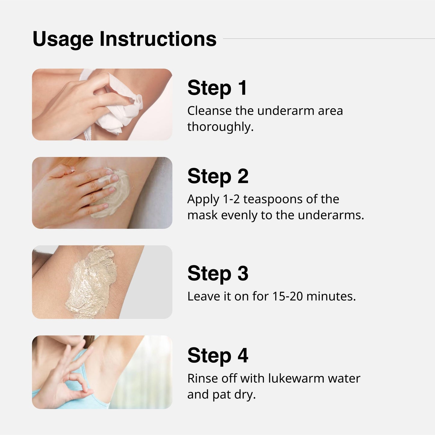 Cureskin Under Arm Brightening Cream Mask with Papaya & Sweet Orange | Dark Underarms & Hyperpigmentation | Under Arm Whitening Cream for Women & Men | Under arm Dark Removing Cream