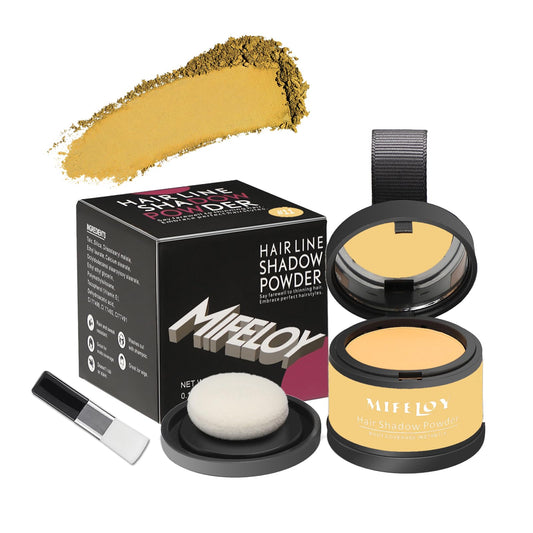 Mifeloy MIFELOY Root Cover Up Powder, Touch Up Hair Color for Grey, Roots Concealer for Beard Line Eyebrow, Instantly Coverage Dye for Thinning Grays Hairline, Shadow Conceals Hair Loss, Medium Blonde