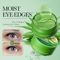 FANFALUV Aloe Vera Under Eye Gel Patches,Under Eye Patches,Under Eye Mask For Puffy Eyes,Eye Bags Remover,Moisturizing,Anti Aging,Anti Wrinkle,Dark Circles-Collagen Eye Patches 60pcs (ALOE VERA)