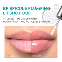 Lumiter 2PCS Spicule Lip Plumping Lip Gloss Clear, Lip Plumper Extreme, Hydrate & Volumize Lip Plumper, Plumping Lip Oil, Hyaluronic Acid & Peptides Visibly Smooth Lip Wrinkles