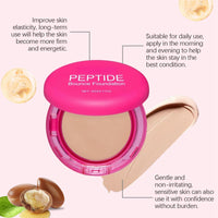 Ruojiar Peptide Bounce Balm Foundation,Foundation Full Coverage,Creamy Balm Foundati/on,Wrinkle Filler Primer,Moisturising Anti-Ageing Make-Up,Moisturizing Lasting Skin Cushion,Smoothes Skin Texture#Natural