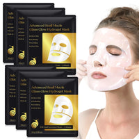 VCTSOF Snail Mucin Glass Glow Hydrogel Face Masks Skincare, 6Pcs Collagen Night Wrapping Mask, Sheet Mask, Snail Mucin Serum Collagen Face Mask