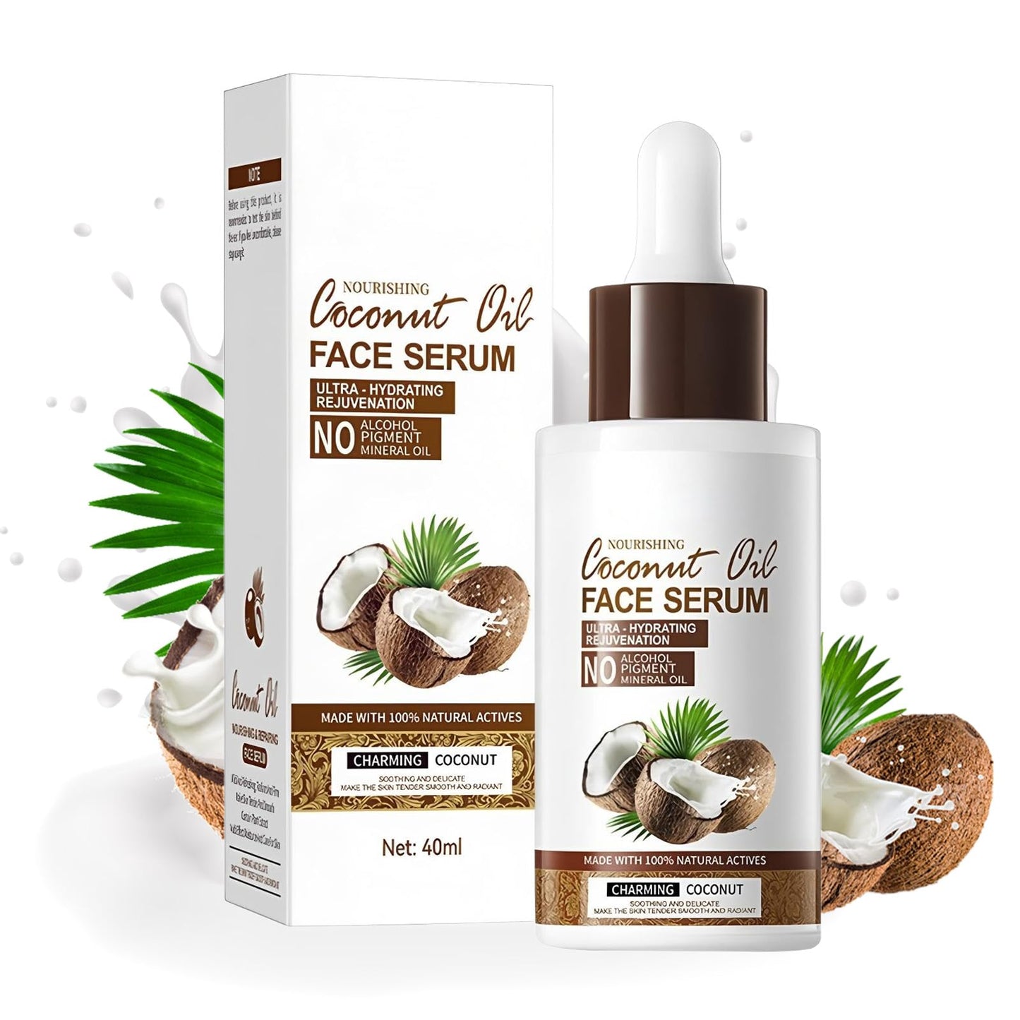 Generic Coconut Oil Serum for Deep Hydration and Barrier Repair Glow Enhancing Face Oil with Lightweight Fast Absorbing Texture Vegan Gentle Multi Purpose Skincare for Women