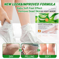 Neyeau 5 Pairs Foot Peel Mask for Hard Skin, Exfoliating Foot Peel Mask, Callus Remover, Aloe Deep Hydration, Nourishing, Repairing, for Daily Foot Care