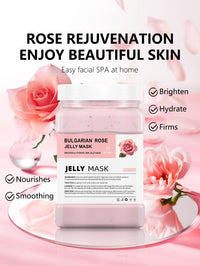 ChicNana Jelly Face Mask Peel Off Powder 650g Jelly Face Mask Set Moisturizing and Hydrating Repair and Smooth Skin Care for Home Salon Spa Kit (BULGARIAN ROSE)