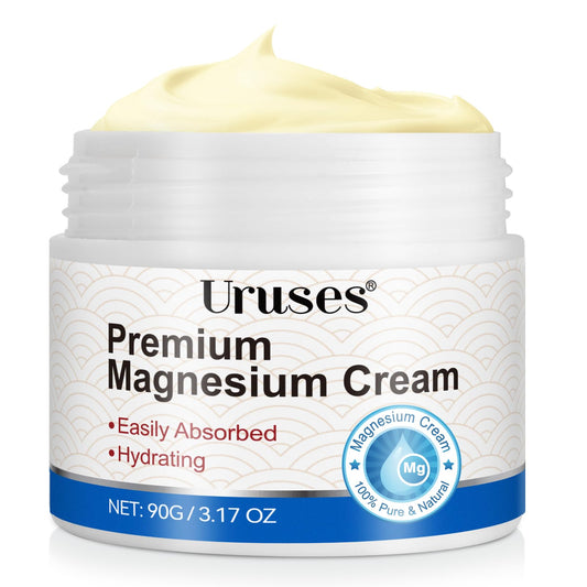 Uruses Magnesium Cream for Sleep & Leg Cramps – Natural Magnesium Butter, Muscle Pain & Relaxation | Hydrating Calming Cream, 90g