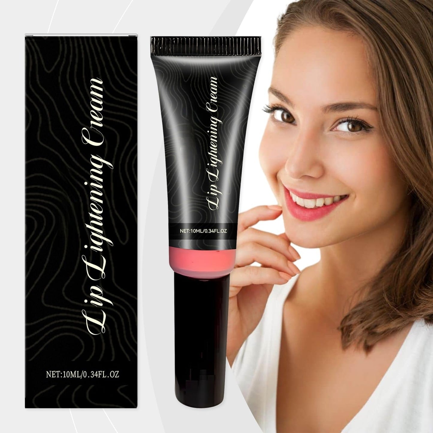Ruojiar Brightening Lip Balm for Smo/kers and Non-Smo/kers,Lip Lightening Cream for Dark Lips,Lip Plumping Lip Gloss,Lip Lightening Scrub Balm,Natural Ingredients,Refreshing and Not Sticky,Deep Moisturizing