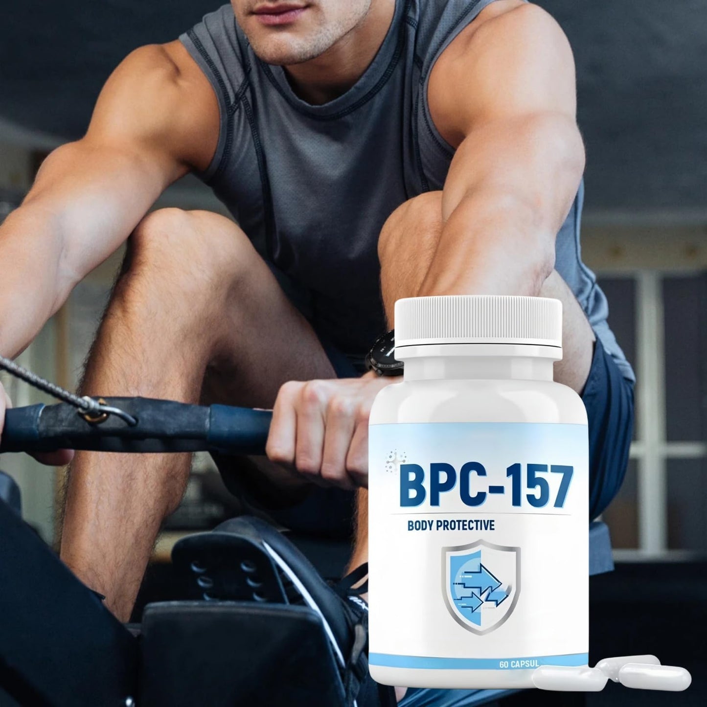 SingHao 60Pcs BPC 157 Cap/sules for Man,BPC 157 Pep/Tide Cap/sules,Men Multivi/tamin and Minerals,Adult Gum/mies Multivi/tamins,Boostup for Men,Energy Tab/Lets for Tiredness,Muscle&Workout Reco/Very