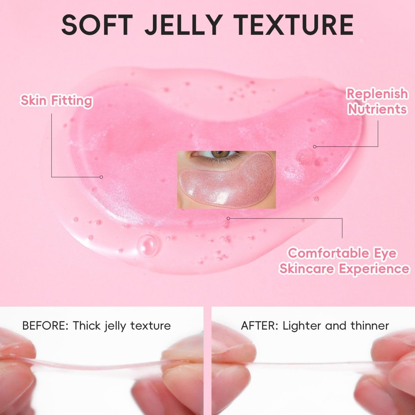 Cureluxe 12Pairs Sakura Eye Patches for Dark Circles - Eye Masks for Puffy Eyes - Eye Mask for Fine Lines & Eye Bags - l Under Eye Gel Patche for Women & Men - Hydratin & Firming & Vegan Cruelty-Free