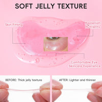 Cureluxe 12Pairs Sakura Eye Patches for Dark Circles - Eye Masks for Puffy Eyes - Eye Mask for Fine Lines & Eye Bags - l Under Eye Gel Patche for Women & Men - Hydratin & Firming & Vegan Cruelty-Free