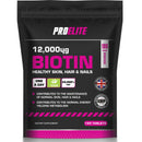 Biotin Hair Growth Supplement 12,000mcg - 180 Vegan High Strength Biotin Tablets - Hair and Nails Vitamins for Women & Men - Supports Hair, Skin & Nail Growth Vitamin B7 Tablets - PROELITE