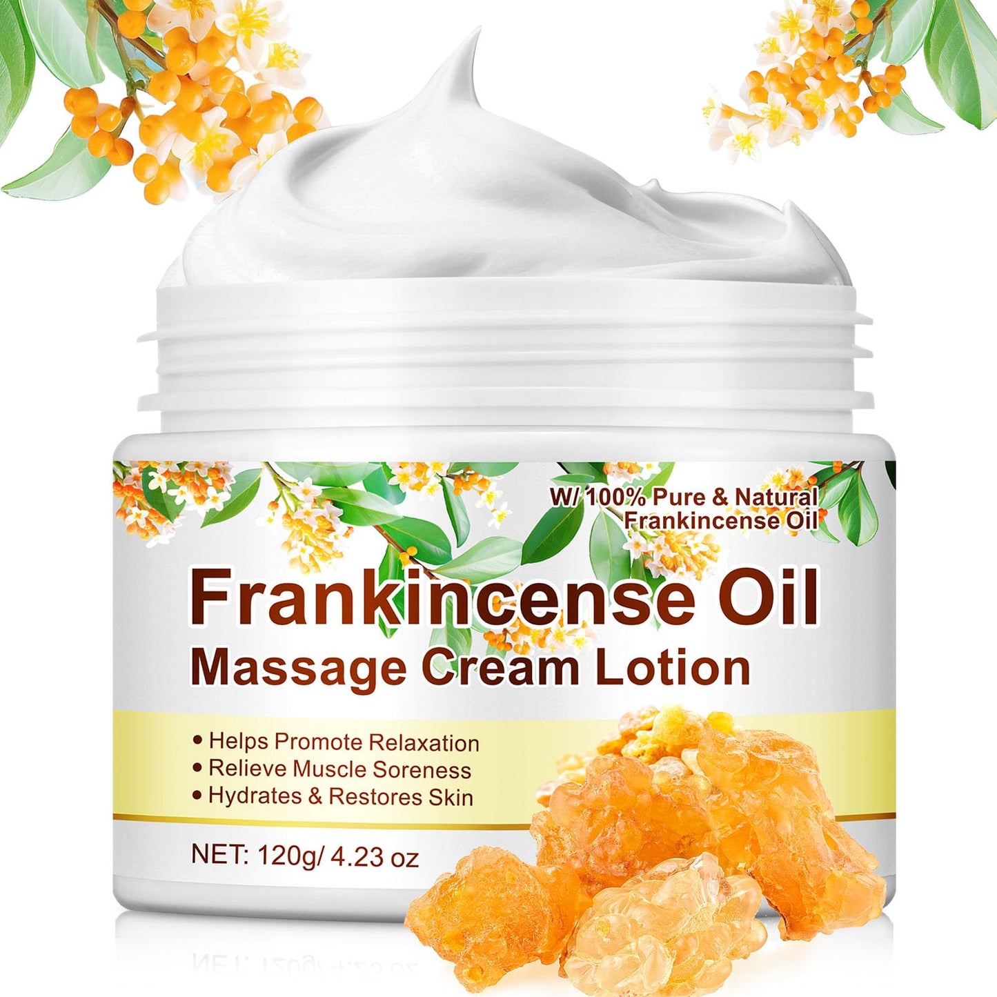 Frankincense Balm for Anti-Aging, Muscle Support โ Deep Moisturizing Frankincense Cream for Sensitive Skin, Dry Skin โ Skincare Moisturizer for Men & Women