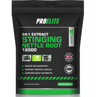 Stinging Nettle Root | 60 Capsules Vegan - 24:1 Extract 12,000mg Nettle Root per Capsule | High Strength Stinging Nettle Alternative to Powder NO Fillers & Binders | Made in UK by PROELITE