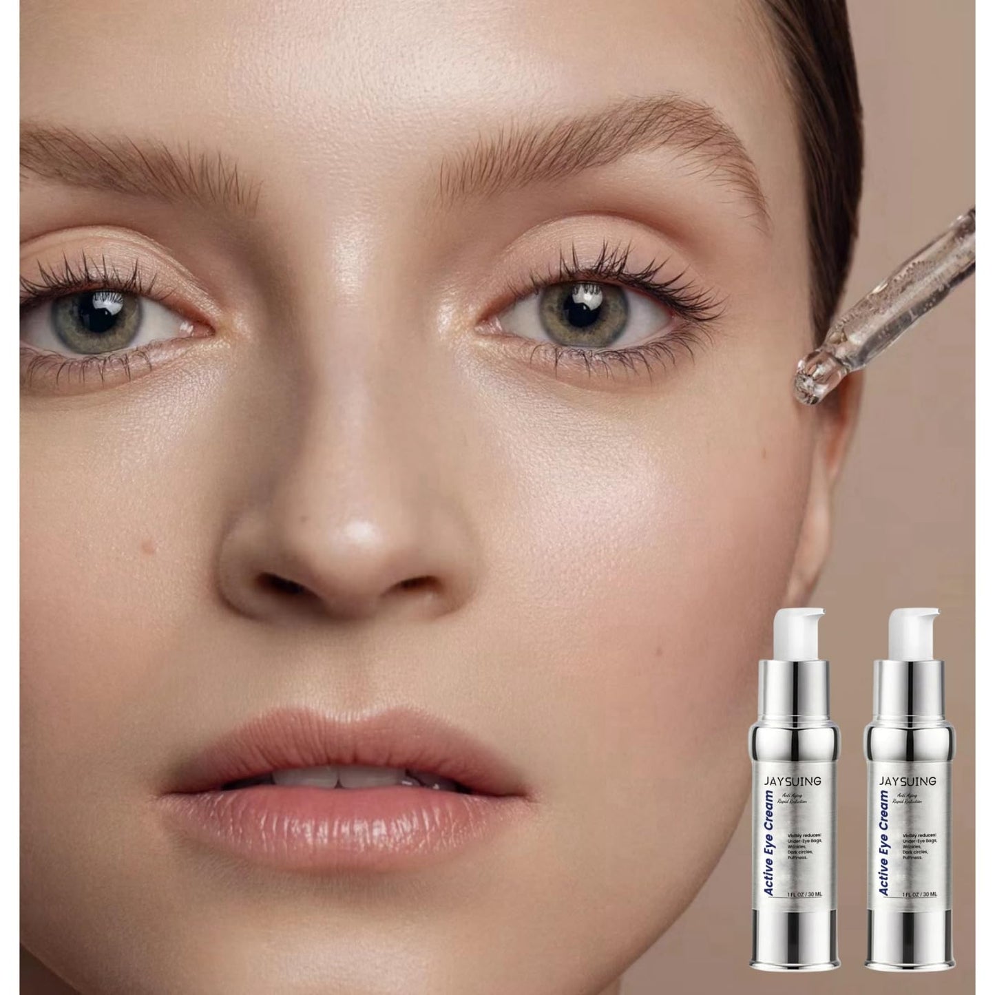 AINxtolm 2PCS Seagrill Anti Wrinkle Serum,Anti-Aging Cream,Collagen Firming Serum,Eye Cream for Dark Circles and Puffy Eyes,Anti Wrinkles Essence,Dark Circles Under Eye Treatment Women,Under Eye Cream,Eye Gel