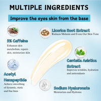 ISBEAUSOLS Eye Serum with 5% Caffeine, Eye Roller for Dark Circles and Puffiness, Caffeine Eye Serum for Fine Lines and Wrinkles, Eye Bags Remover Men & Women, Friendly to All Skin Types, 15ML