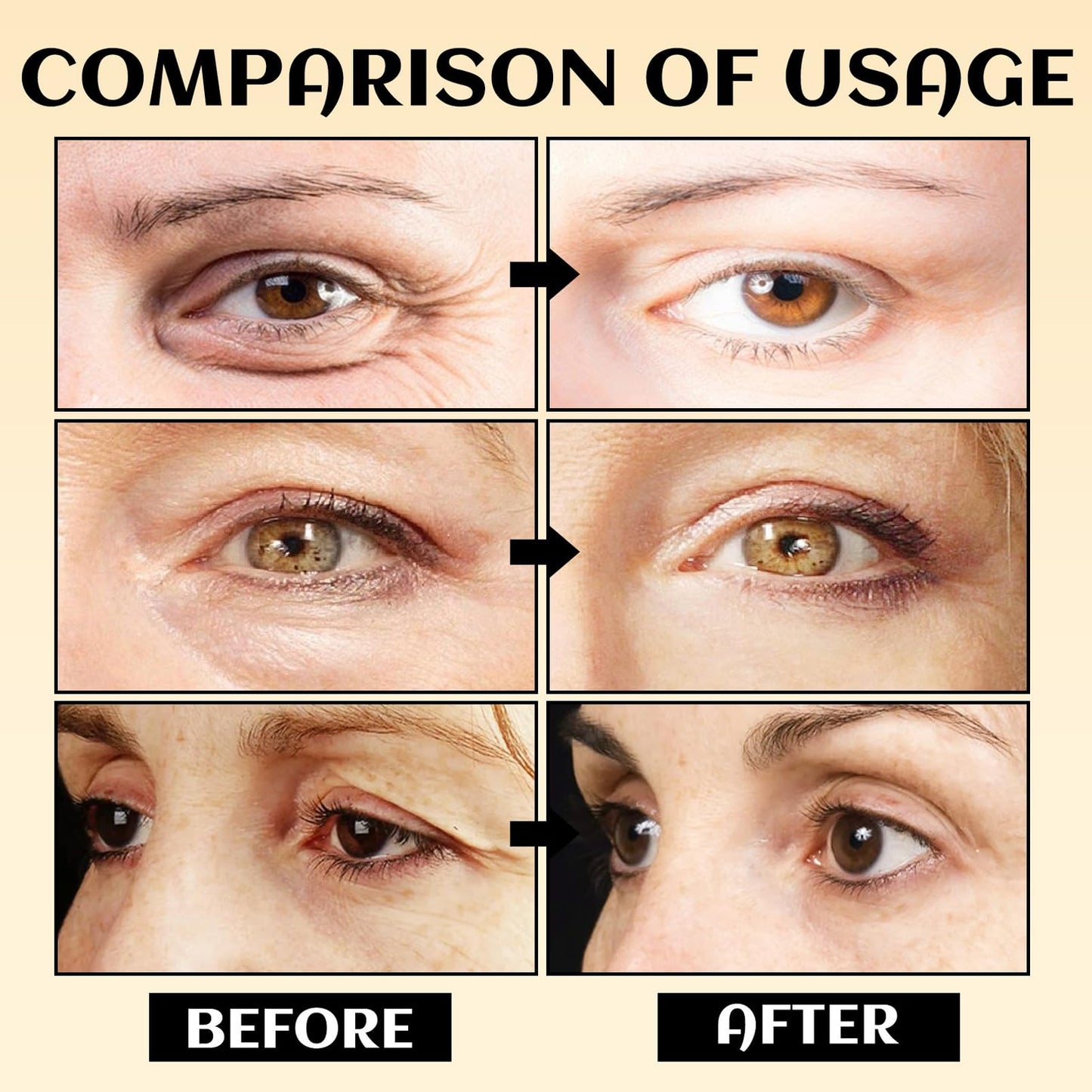 MEITREND Under Eye Bags Cream,2PCS Eye Bags Within Minutes,Instant Firming Eye Cream for Wrinkle,Turmeric Retinol Eye Cream Stick,Anti Aging Eye Cream Stick,Reduce Dark Circle and Puffy Eye,Hydrating Eye Serum
