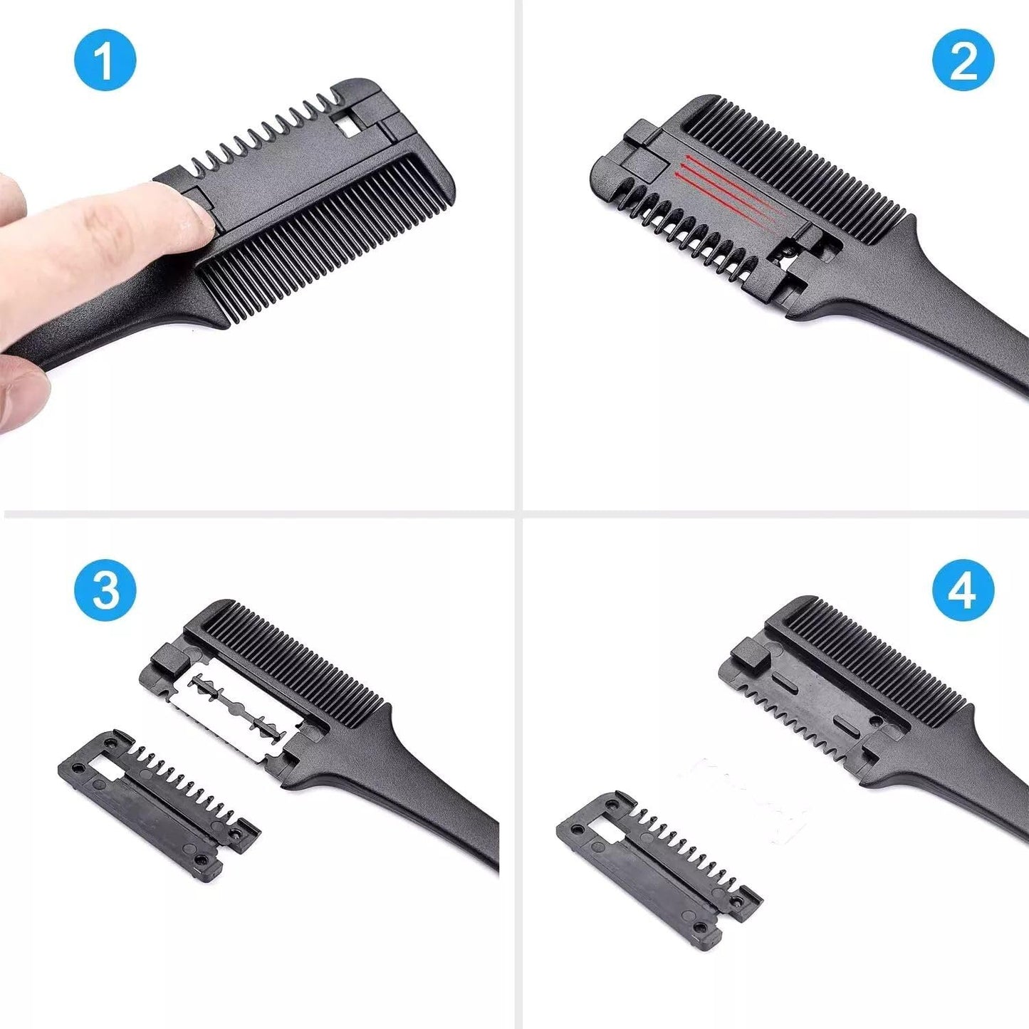 Generic Hair Razor Comb for Hair Thinning & Styling Comb | Double Sided Hairdressing Tool for Barbers and Hairdressers