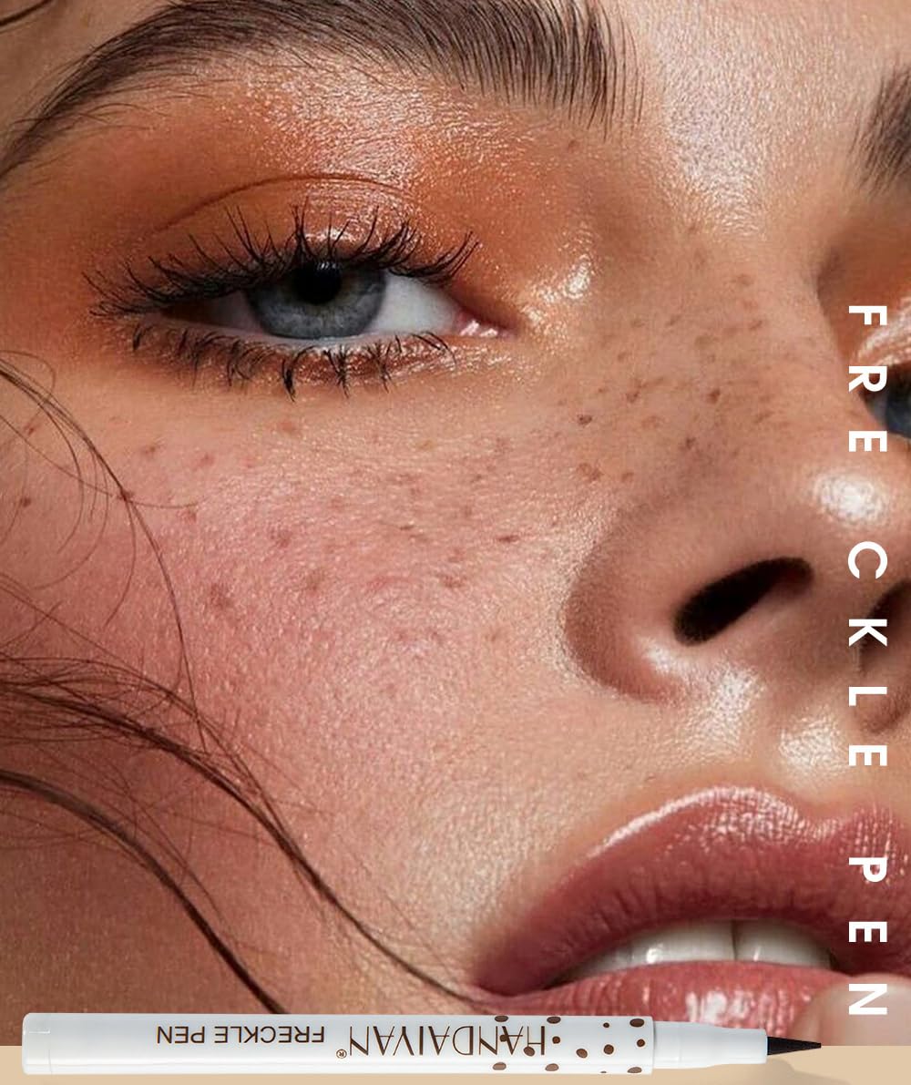 Generic Freckle Pen Set for Natural Makeup – Long-Lasting Waterproof Fake Freckles Marker Kit – Easy to Use Henna Freckle Tint Pen for Realistic Look – Freckle Stamp for Face and Skin Design