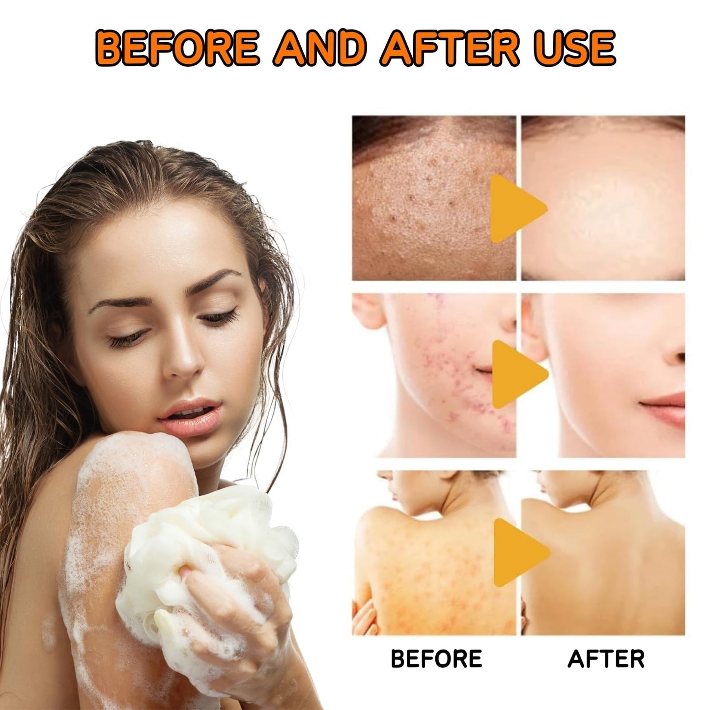 ISBEAUSOLS Turmeric Soap Bar for Women - Turmeric & Kojic Acid Soap - Natural Soap - Tumeric Soap,Acne,Dark Spots,Hyperpigmentation, Smooth Skin - Turmeric & Kojic Acid Bar Shop - 100g*3PCS