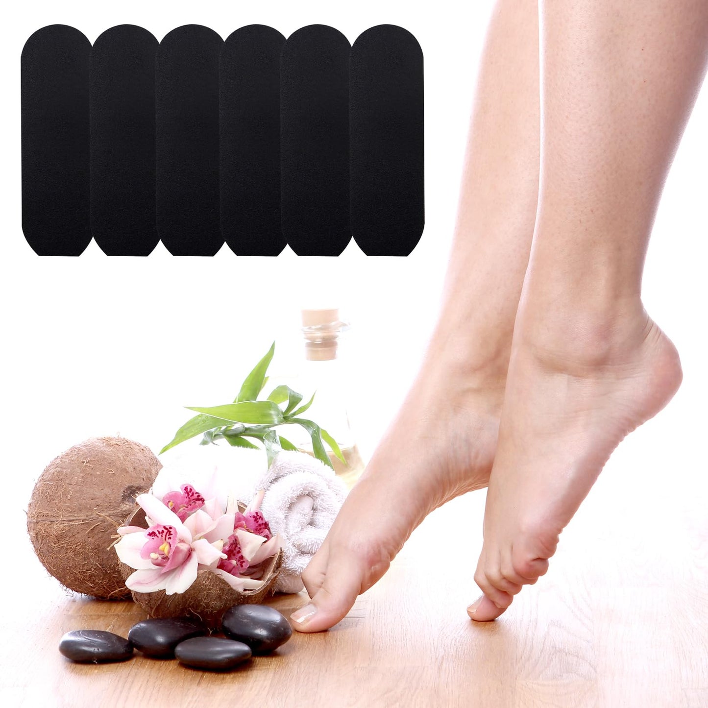 60 Pcs Foot Files Replacement Pads for Stainless Steel Foot Rasp File, VEGCOO Pedicure Foot File Refill Pads Callus Remover for Dead Skin, Professional Foot File Pads for Bath Pedicure Salon (L, #180)