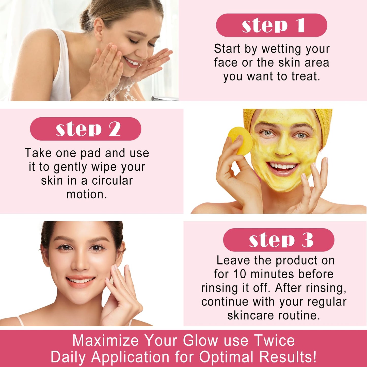 Generic Kojic Acid and Turmeric Pads,Turmeric kojic Acid Pads, Turmeric and Kojic Acid Cleansing Pads for Face, Turmeric Cleansing Pads for Dark spots, Exfoliating, Acne Scars (40 PCS)