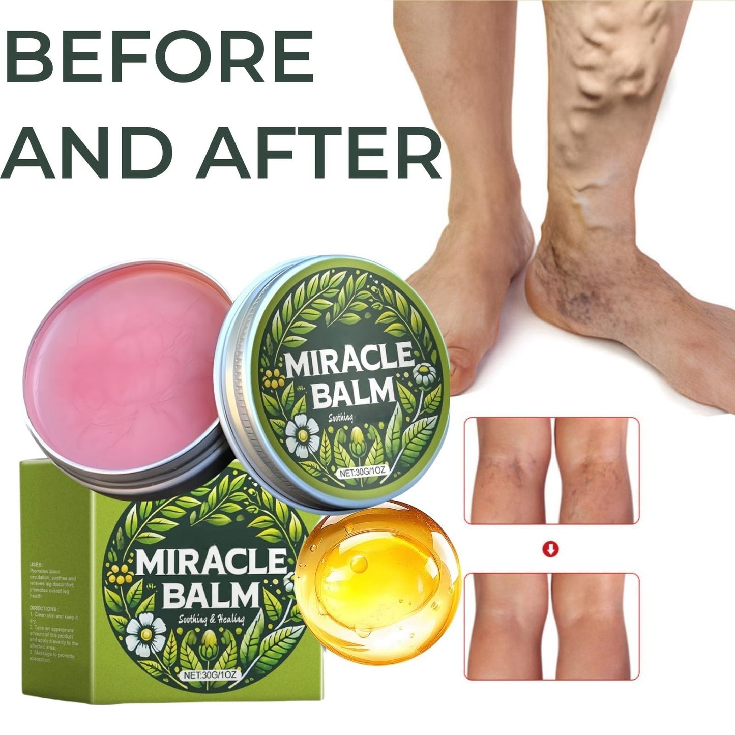 SingHao Miracle Balm,Miracle Soothing Cream,Muscle Pain Relief Cream,Herbal Balm for Legs,Moisturizing Pain Relief Crea/m,Fast Absorbing Body Cre/am,Targeted Pain Relief for Muscles,Fast Acting&Gentle