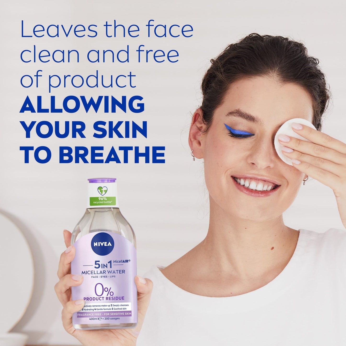 Nivea All Skin Type Make-Up Remover Micellar Water, 400 ml
