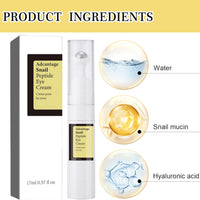 Ruojiar 2PCS Snail Peptide Energetic Eye Roll,Dark Circles Under Eye Treatment Women,Hydrating Snail Peptide Eye Cream,Eye Cream Anti-Aging,Under Eye Cream for Dark Circles and Puffy Eyes,Firming Eye Cream