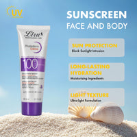 CTUBLIAUNX Spf 100 Sunscreen, Broad Spectrum UV Protection for Face & Body, Long-Lasting Hydration, Lightweight and Non-Greasy Formula, Sweat & Water Resistant Sun Cream