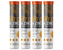 Vitamin C 1000mg & Zinc 15mg Orange Flavour Effervescent Tablets by Club Vits (4 Tubes of 20 Tablets)