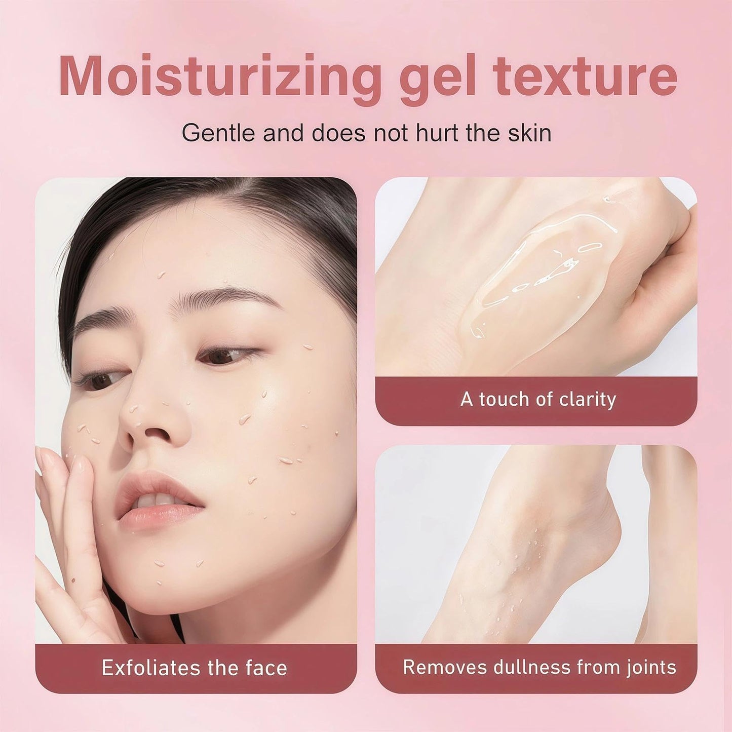 Purifying Exfoliating Gel for Women, Exfoliating Gel Face Scrub, Gentle Peeling Exfoliator, Softens Dead Skin, Cleansing & Moisturizing Facial Care