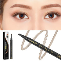 HAORQEE Eyebrow Pencil, Light Brown Waterproof Eye Brow Pen Microblading Smudge-Proof Long Lasting Brow Pencil with 4-Fork-Shaped Tip