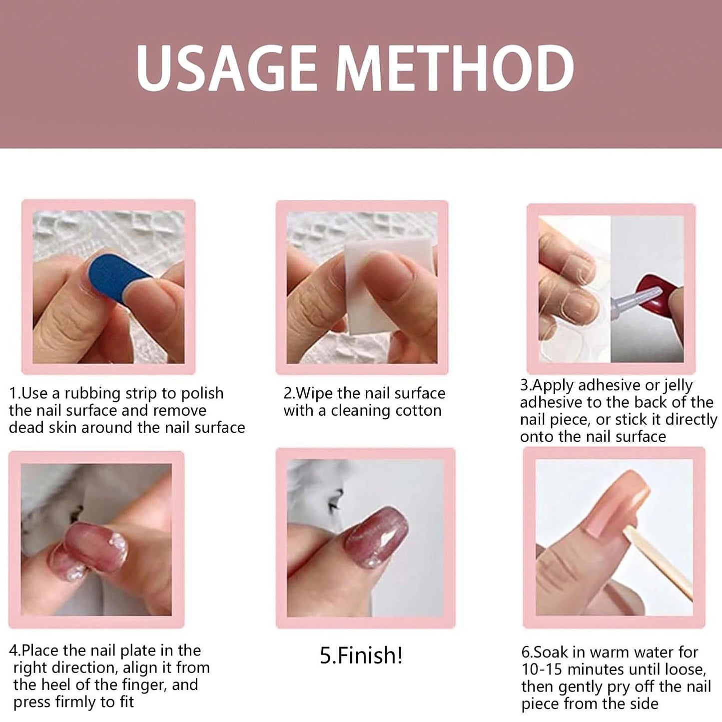 Lomeya 24pcs Long Press On French Tip False Nails - Ice-Soaked Blush Camellia Design - Elegant Coffin Shape - Luxurious French Ballet Style